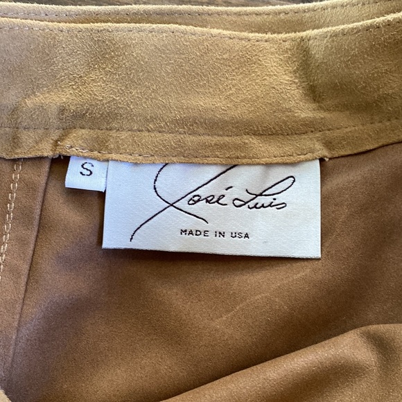 Vintage 1970s José Luis Suede Fringe Skirt - Picture 9 of 13